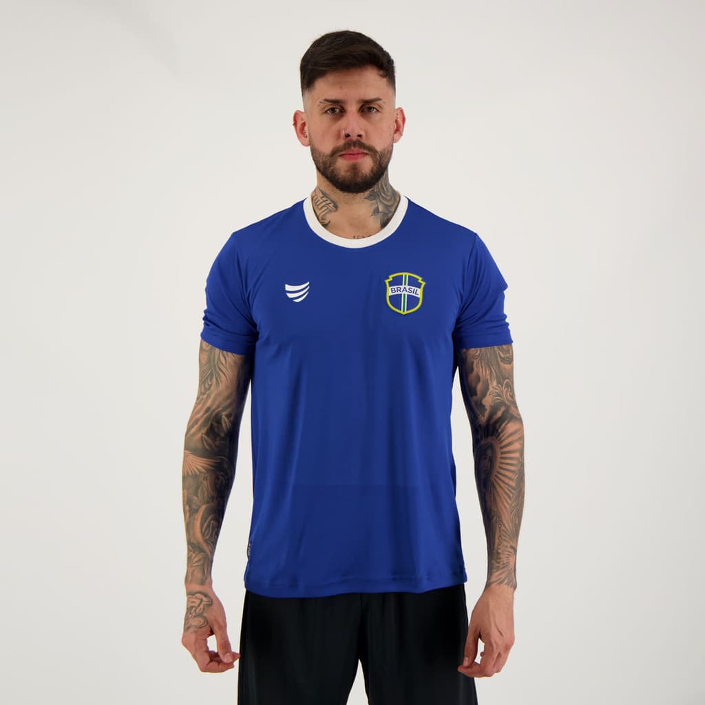 Camisa Super Bolla Copa Bronze Brasil Azul