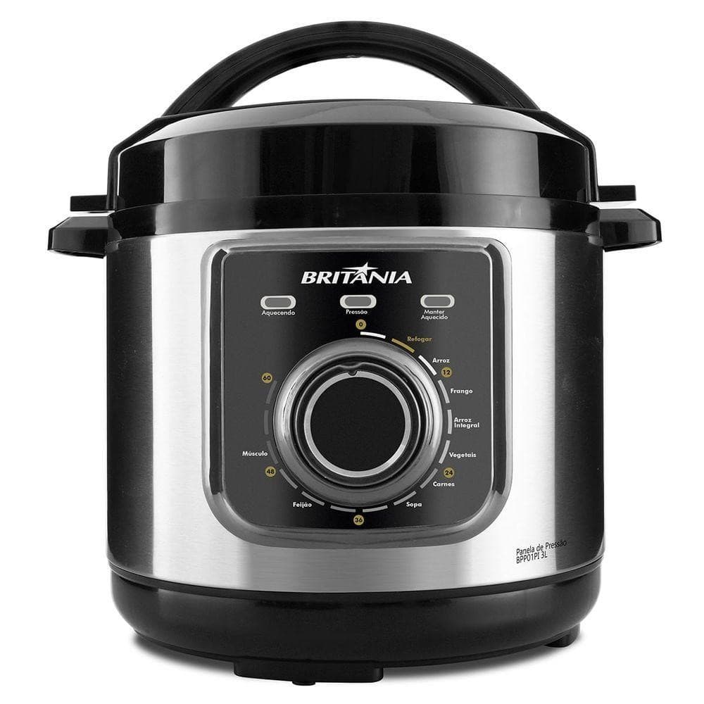 Panela De Pressão Britânia BPP01PI Multifuncional 3L 110V