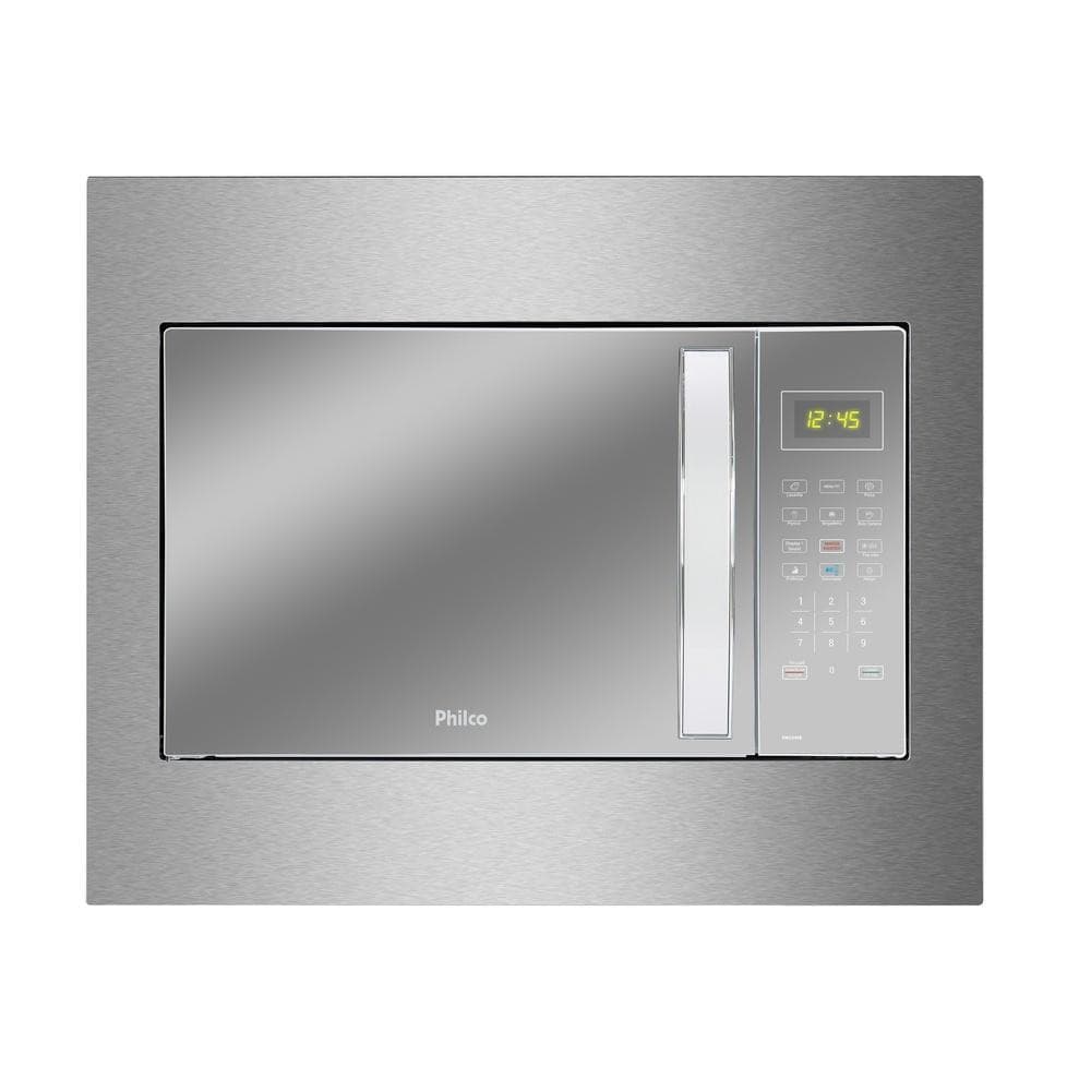 Micro-ondas de Embutir Philco 37 Litros Limpa Fácil 1400W Espelhado e Branco PMB37EB 127V