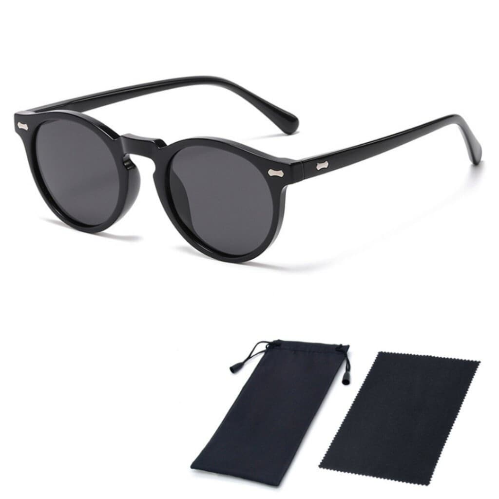 Óculos De Sol Polarizado Masculino Feminino Óculos Escuros Pequeno Redondo