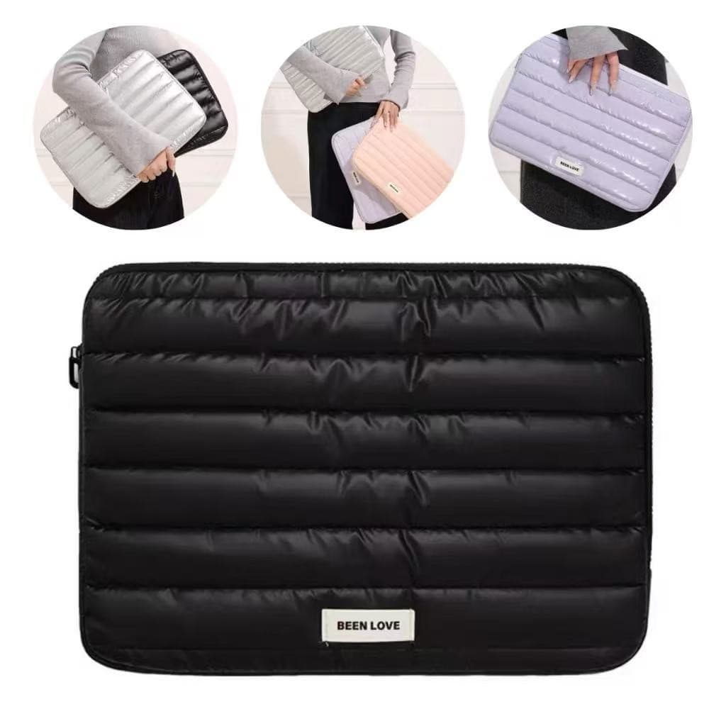 Bolsa Para Notebook Premium Metalizada Nova Moda  Capa Protetora Acolchoada  Macia À Prova De Choque