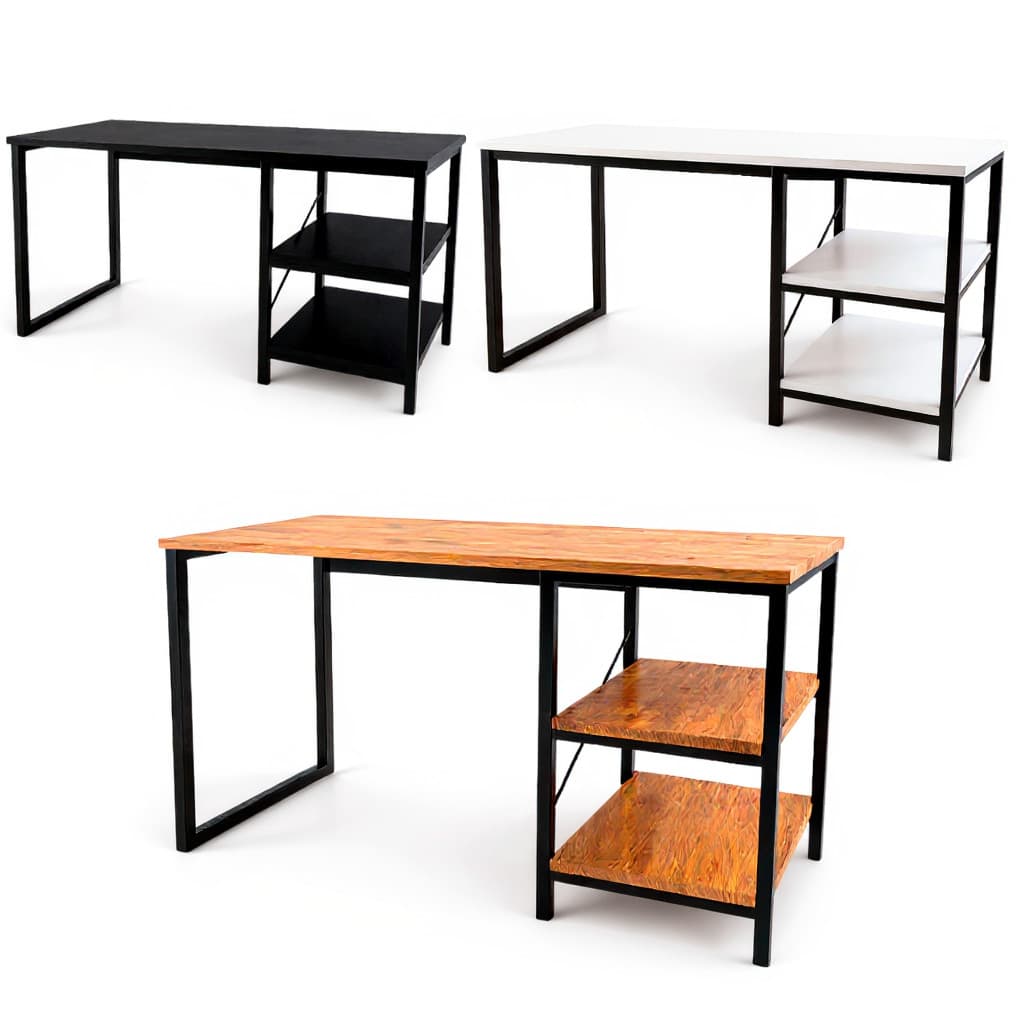 QUEIMA DE ESTOQUE!! Mesa Escrivaninha Com Nichos Home Office Industrial Estudo 120cm Escritório