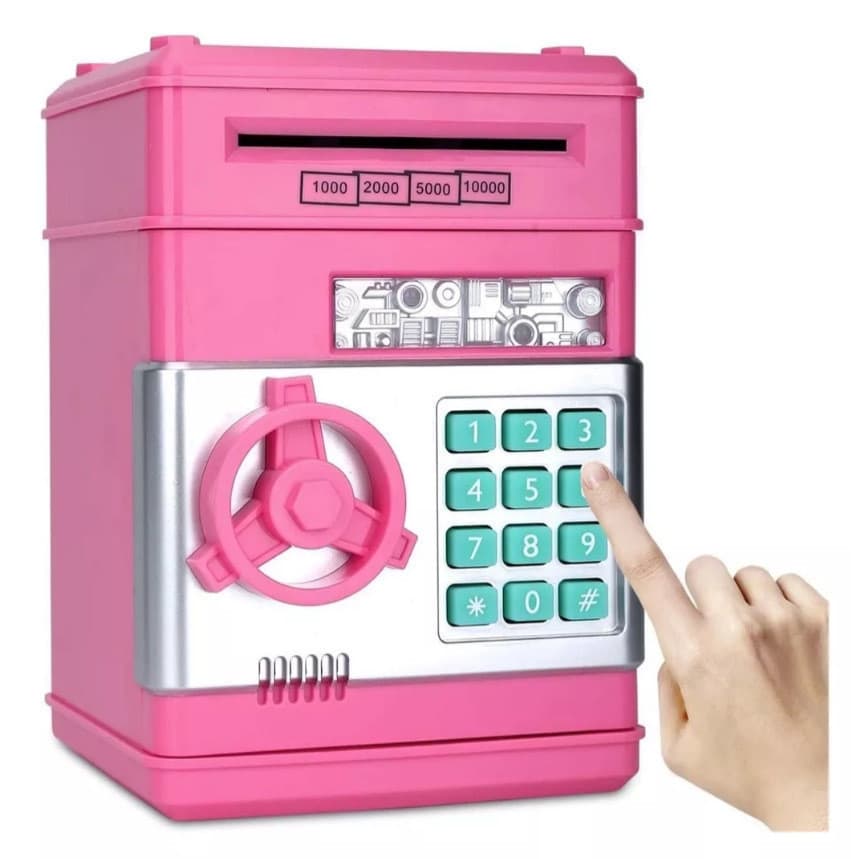 Cofre Digital Eletrônico Puxador Notas Moedas Automático