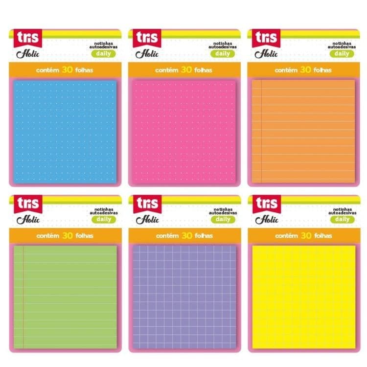 Notas Autoadesivas Holic Daily 76X76mm 30 Folhas 907523 TRIS