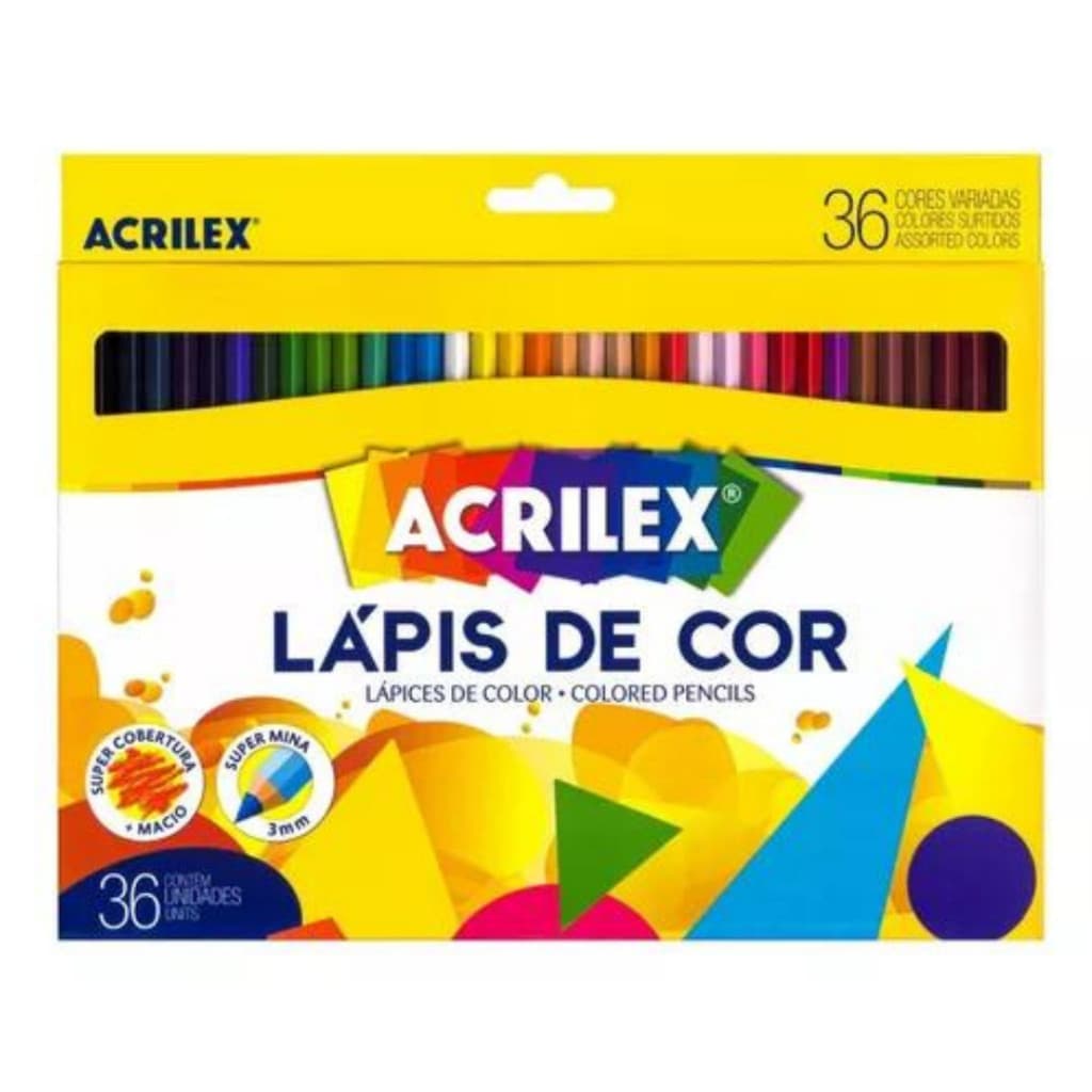 Lápis De Cor Cores Sextavado Super Mina 3mm - Acrilex