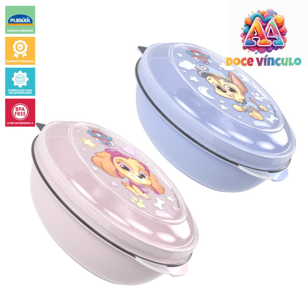 Saboneteira Infantil Patrulha Canina Baby 180ml Portátil Resistente Para Viagens Plasutil