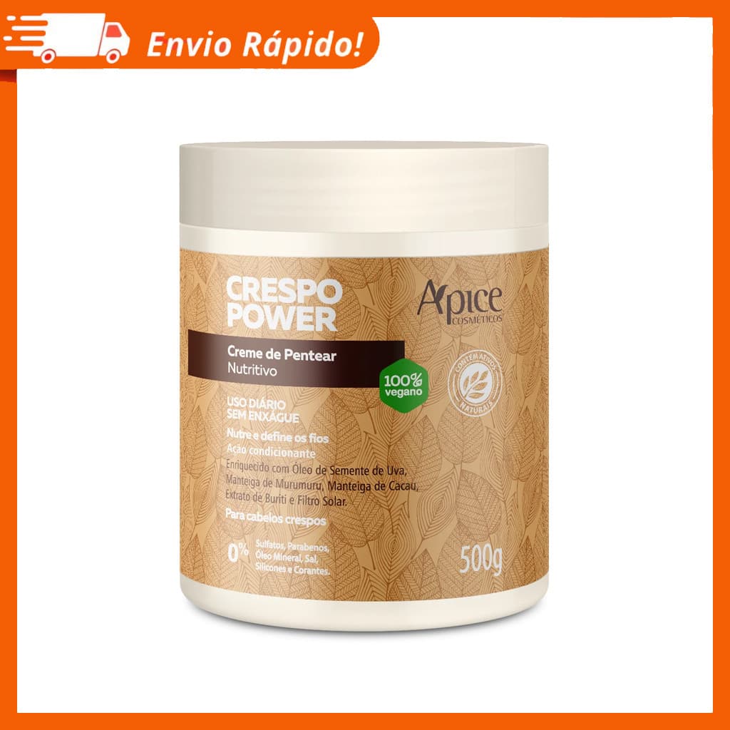 Apse Creme de Pentear Nutritivo Crespo Power - 500g - Ação Condicionante - Apice