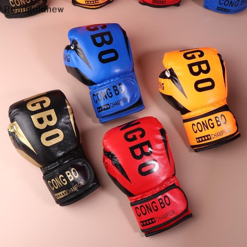 RGN Crianças 6oz Treinamento De Boxe Sparring Luvas De Couro Respirável Muay Thai Perfuração Karate NW