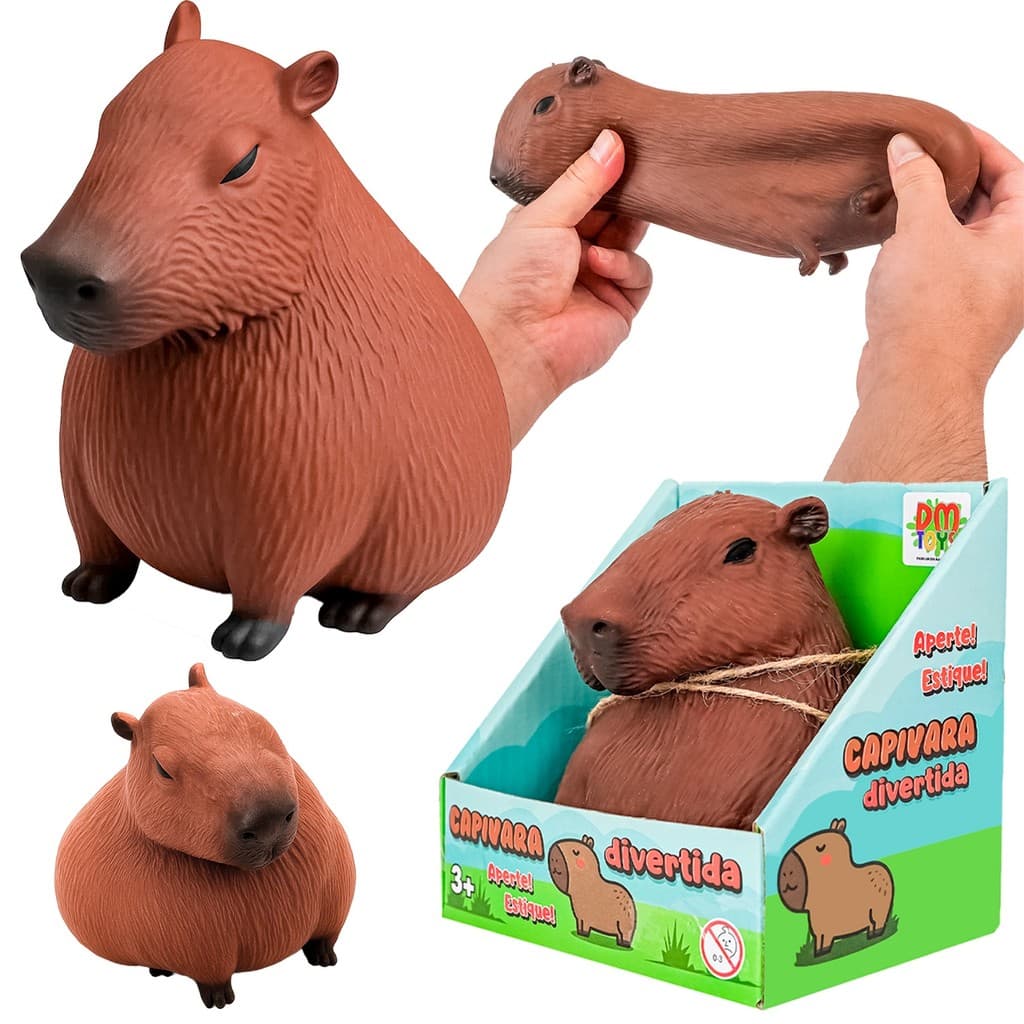 Boneco Capivara Squishy Macio Sensorial Infantil Flexível Para Esmagar E Esticar 12 Cm

 - Dm Toys