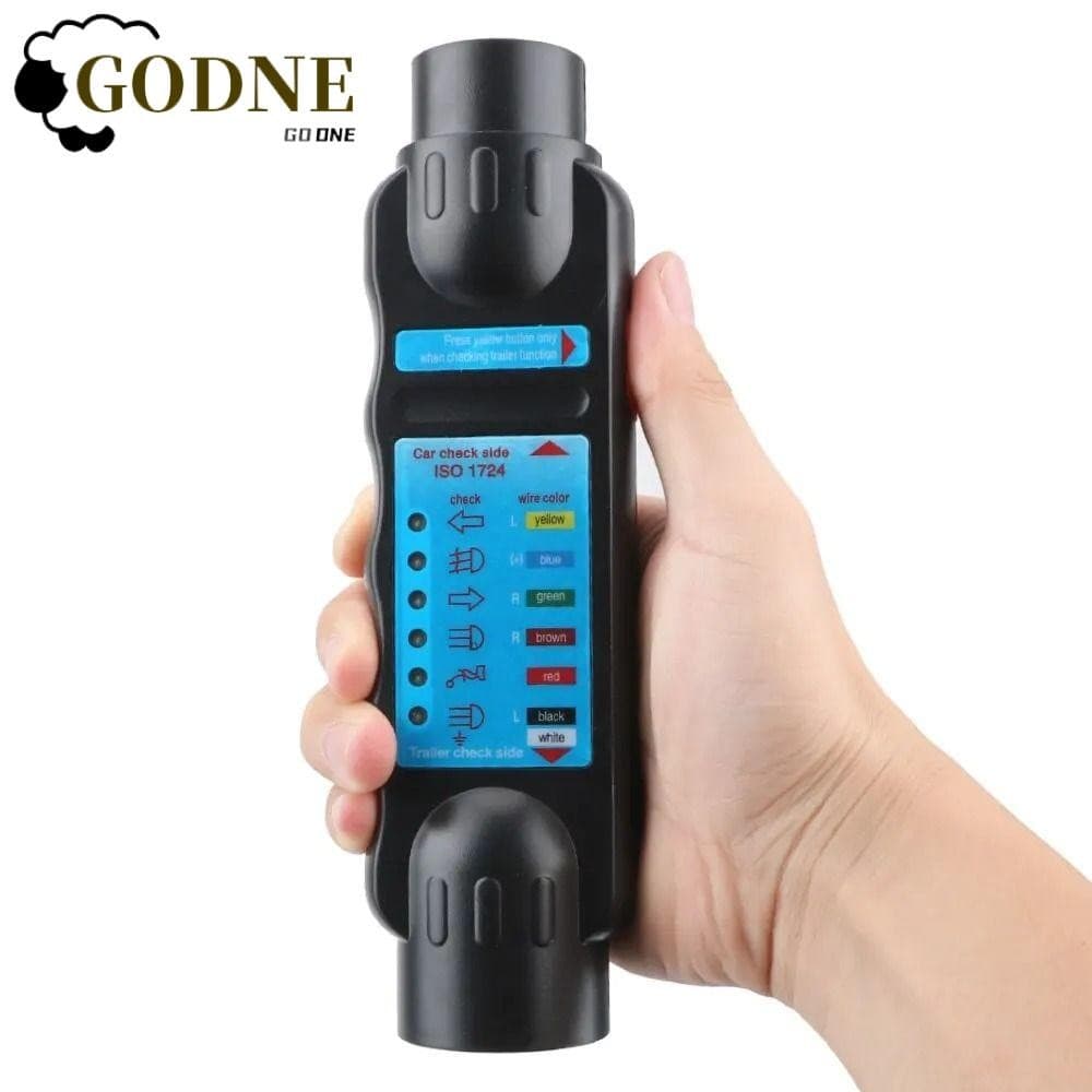 GODNESSFO Testador De Luz De Reboque De Carro , 12V 7Pin Barra Fiação Tomada Ferramentas De Diagnóstico