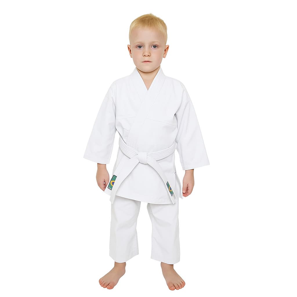 Kimono Infantil Liso para Judô e Jiu-Jitsu + Faixa Grátis | Leve, Confortável e Resistente Premium