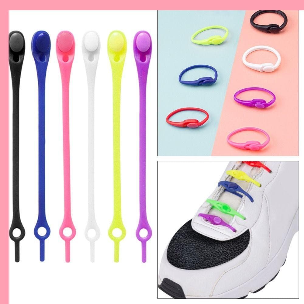 DORA 12 Unidades/Conjunto Cadarços De Tênis , Cadarço Elástico De Silicone , Alça De Sapato Para Pessoas Preguiçosas De 