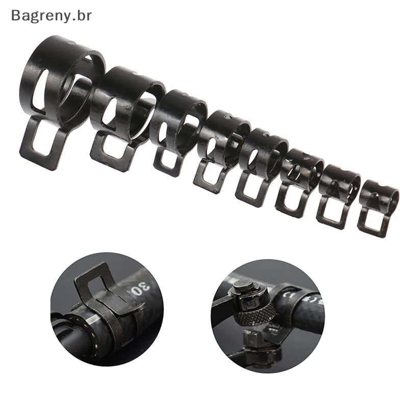 Bagreny 10Pcs Spring Hose Clamps, 6-20mm Diameter for Fuel/Water/Air Lines BR