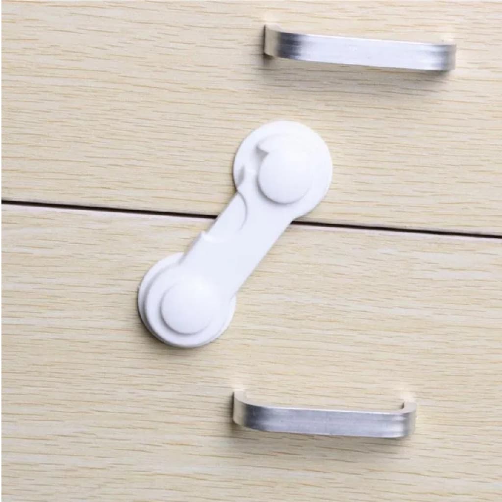 Kit 5 Travas Para Gaveta Porta Armario Seguranca Bebe Adesivo Dupla Face