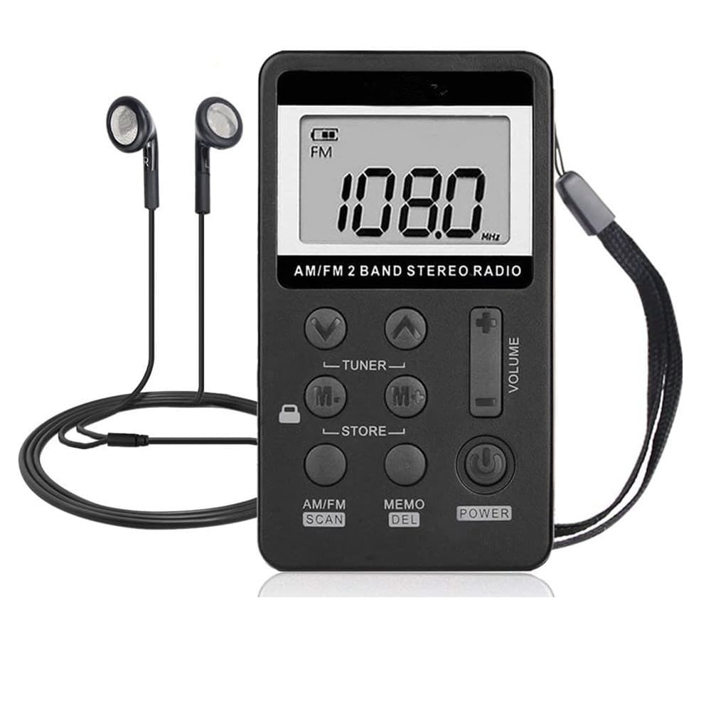 Rádio Digital Hrd-103 Am Fm 2 Receptor De Bolso Portátil Rádio Com Tela Lcd