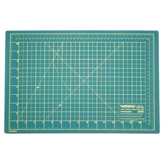 Base De Corte A3 Dupla Face P/ Scrapbook 45x30cm Verde