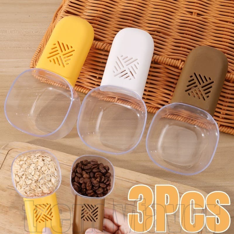 Colher De Arroz De 3 Unidades Com Medição De Escala-Comida Para Animais De Estimação Medidora De Café-À Prova De Insetos