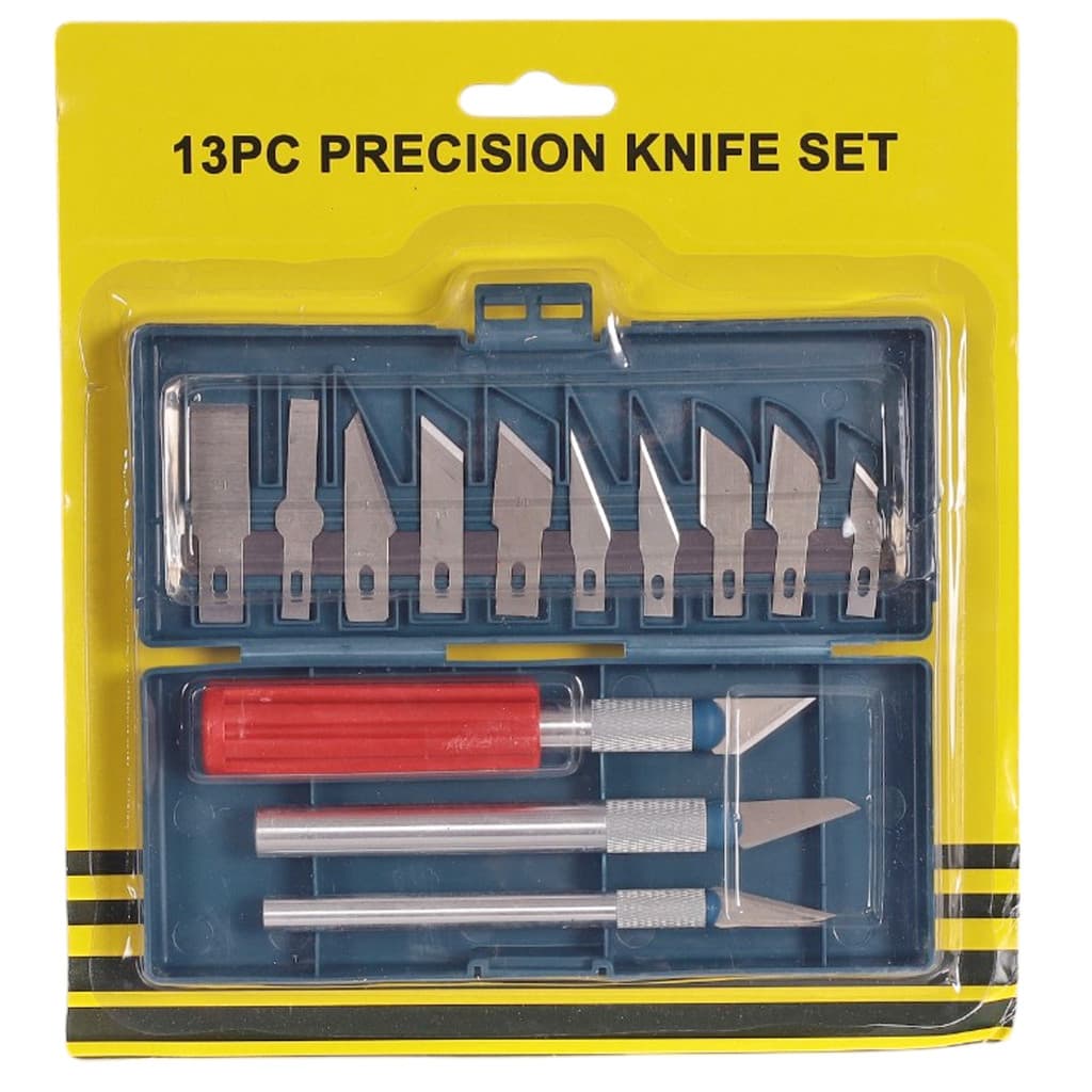 Jogo Estiletes Precisao P/ Hobby 13 Laminas 3 Cabos