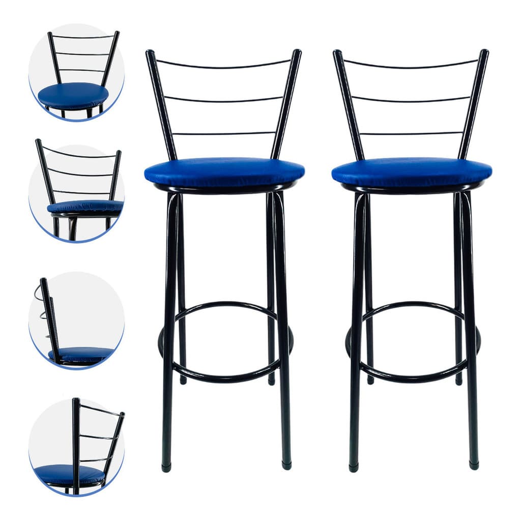 Kit 2 Banquetas Bancos Média 60 cm até o assento Cozinha Bar Balcao Bistro Oferta (1 KIT POR COMPRA)