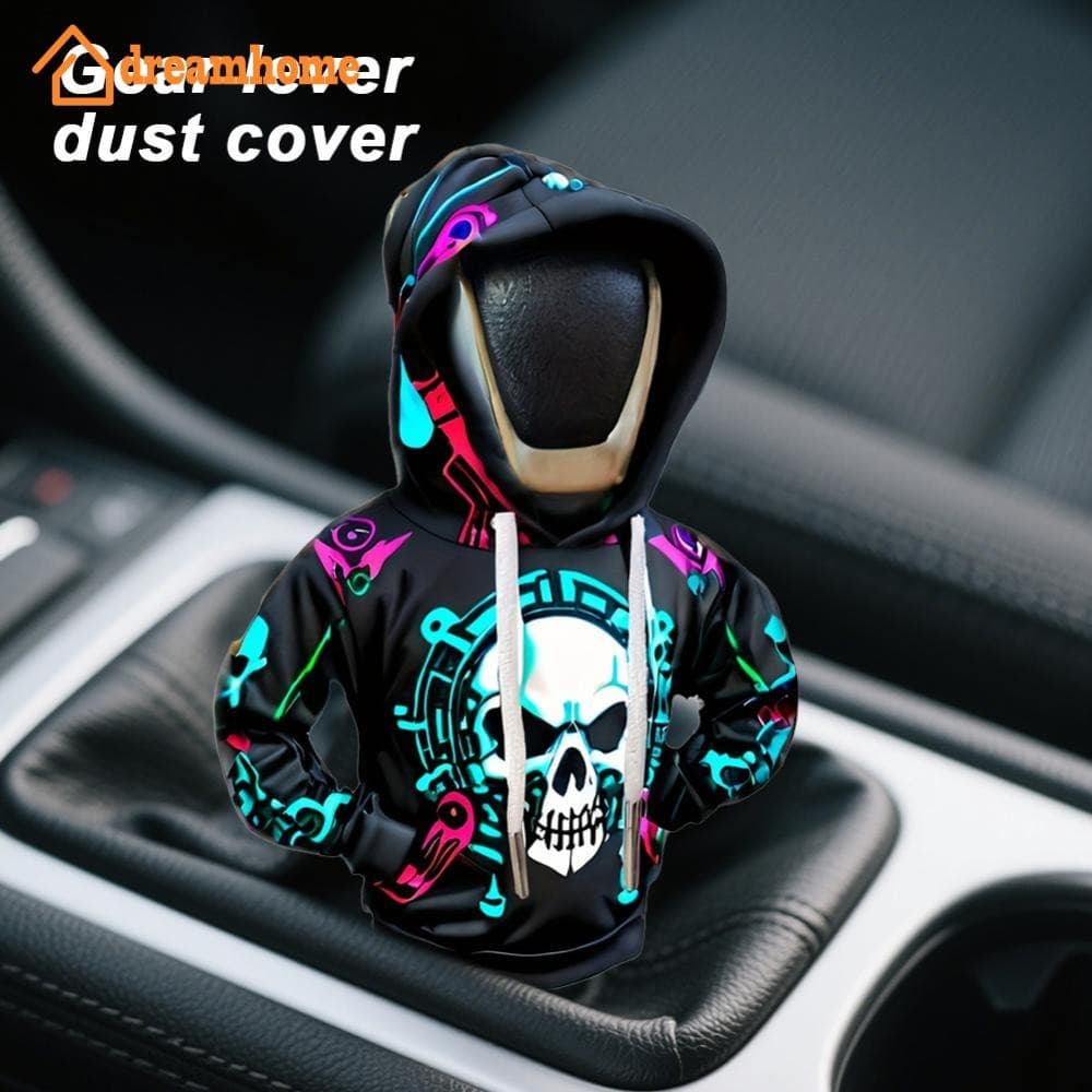 DREAMHOME Criativo Crânio Alavanca De Engrenagem Do Carro Com Capuz Roupas Capa Pequeno Hoodie Interior Mudança L6X1