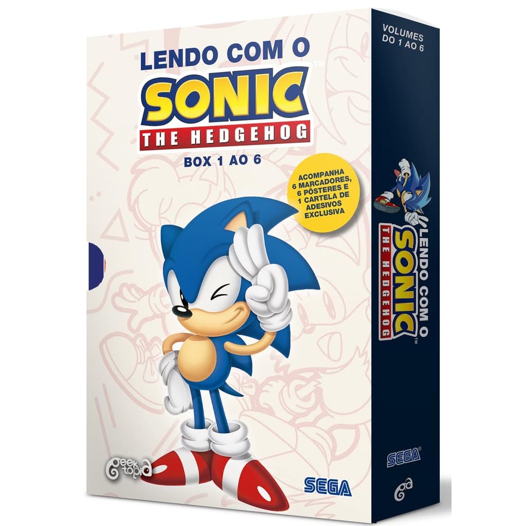 Box Lendo Com o Sonic – The Hedgehog (Vol. 1 ao 6)