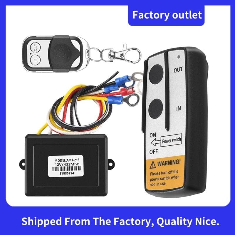 Jeep Conjunto De Controle Remoto Sem Fio De Guincho De 12V 12Volt 50ft Para Jipe De Caminhão ATV Warn Ramsey