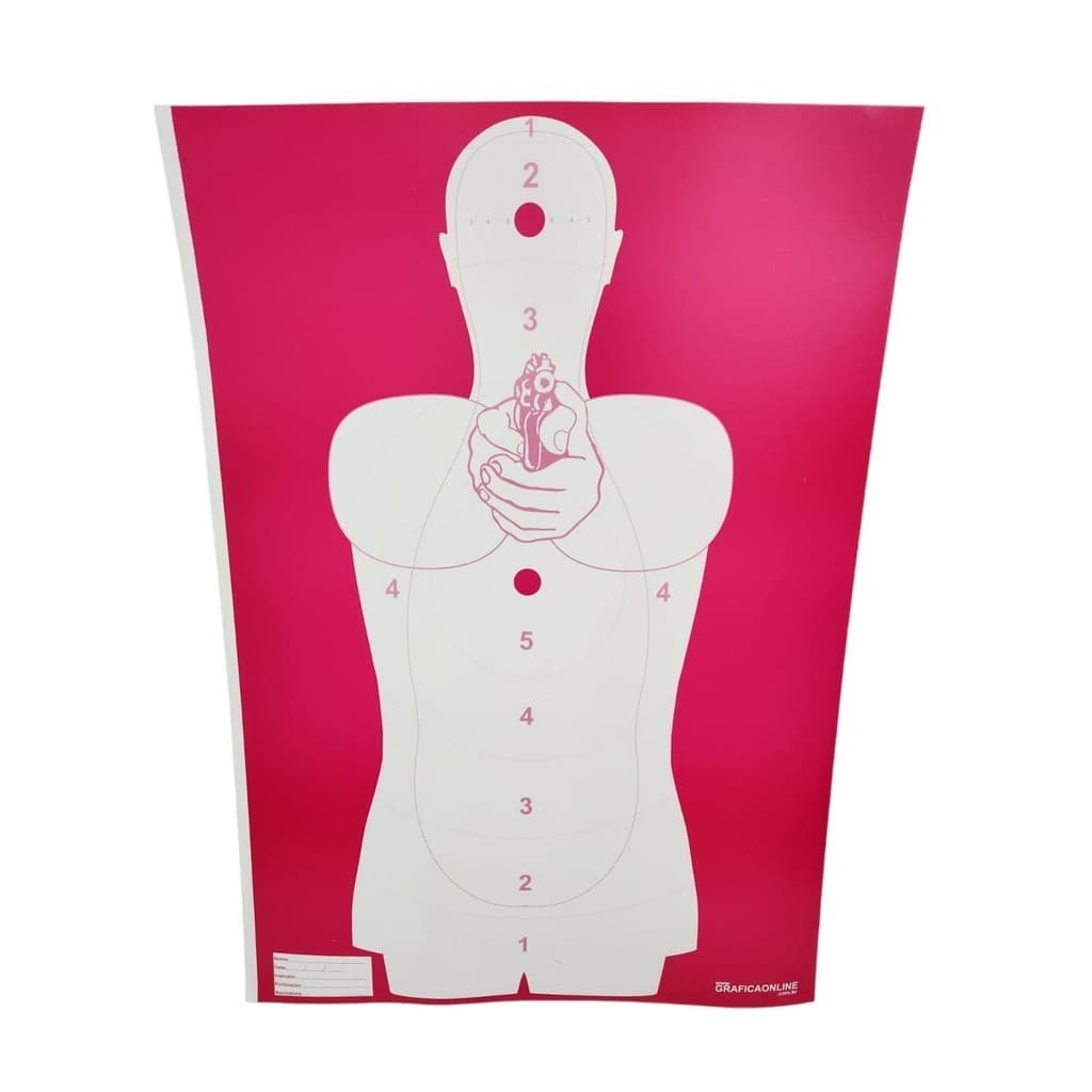 Alvo Tiro Rapido Silhueta Rosa Offset 120g Fino 100 UNI