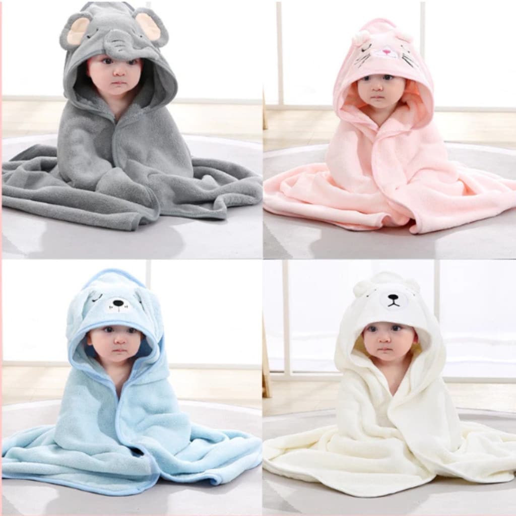 Toalha Banho Bebê Capuz Roupão Infantil Recém Nascido Criança Bichinho Bordado Alto Qualidade