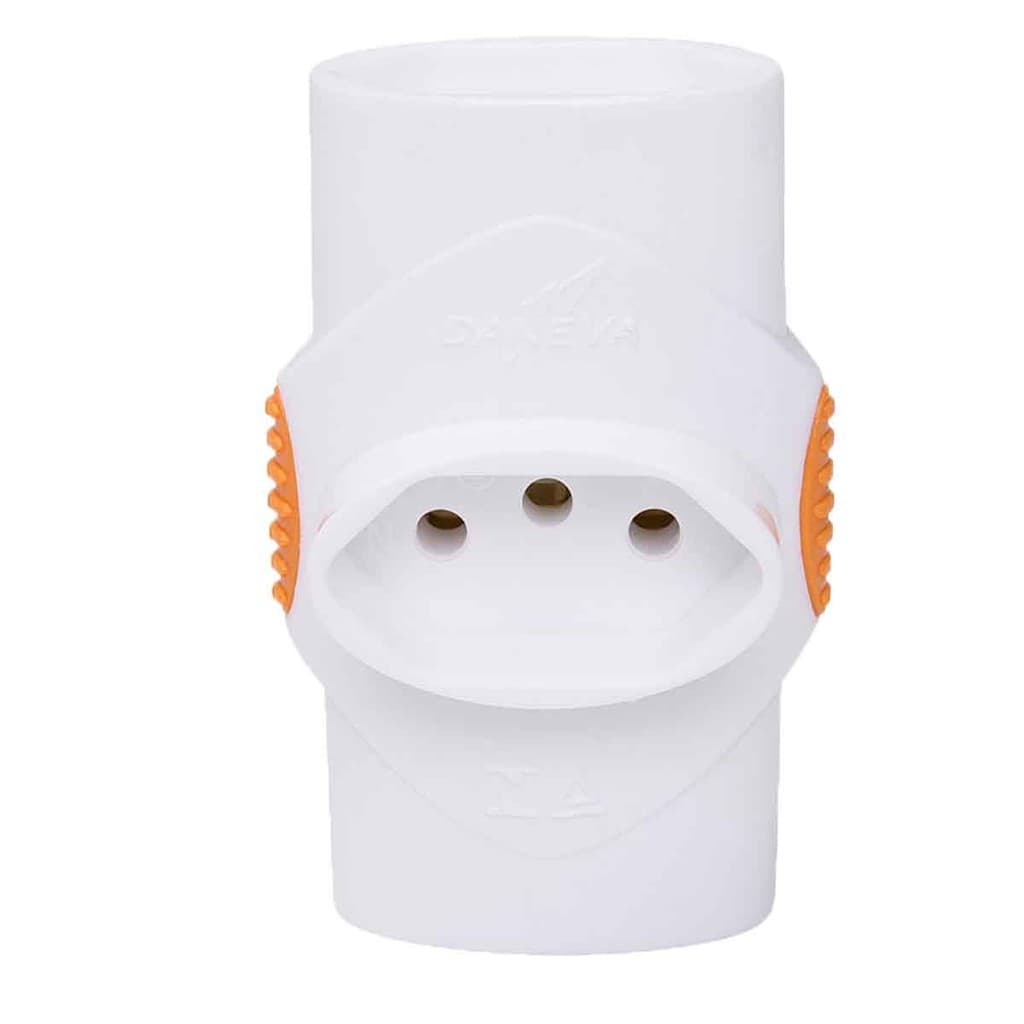 Adaptador Benjamim Tomada triplo 3 Saídas multiplicador 2p+t 10A 127 ou 220 Daneva