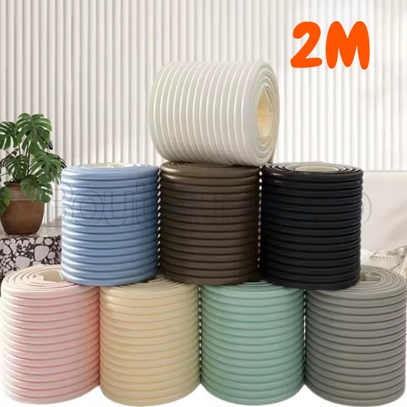 Tiras De Espuma Anticolisão De Canto De Mesa De 2M-Protetores Móveis-Faixa De Proteção De Segurança Infantil-Adesivo De 