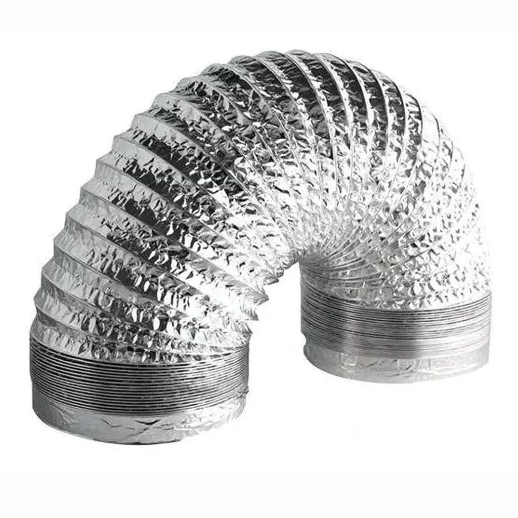 Duto Alumínio 400mm 2,5 Metros Flexível Sem Isolamento Ideal Para Ventilação Coifa Exaustor Chaminé