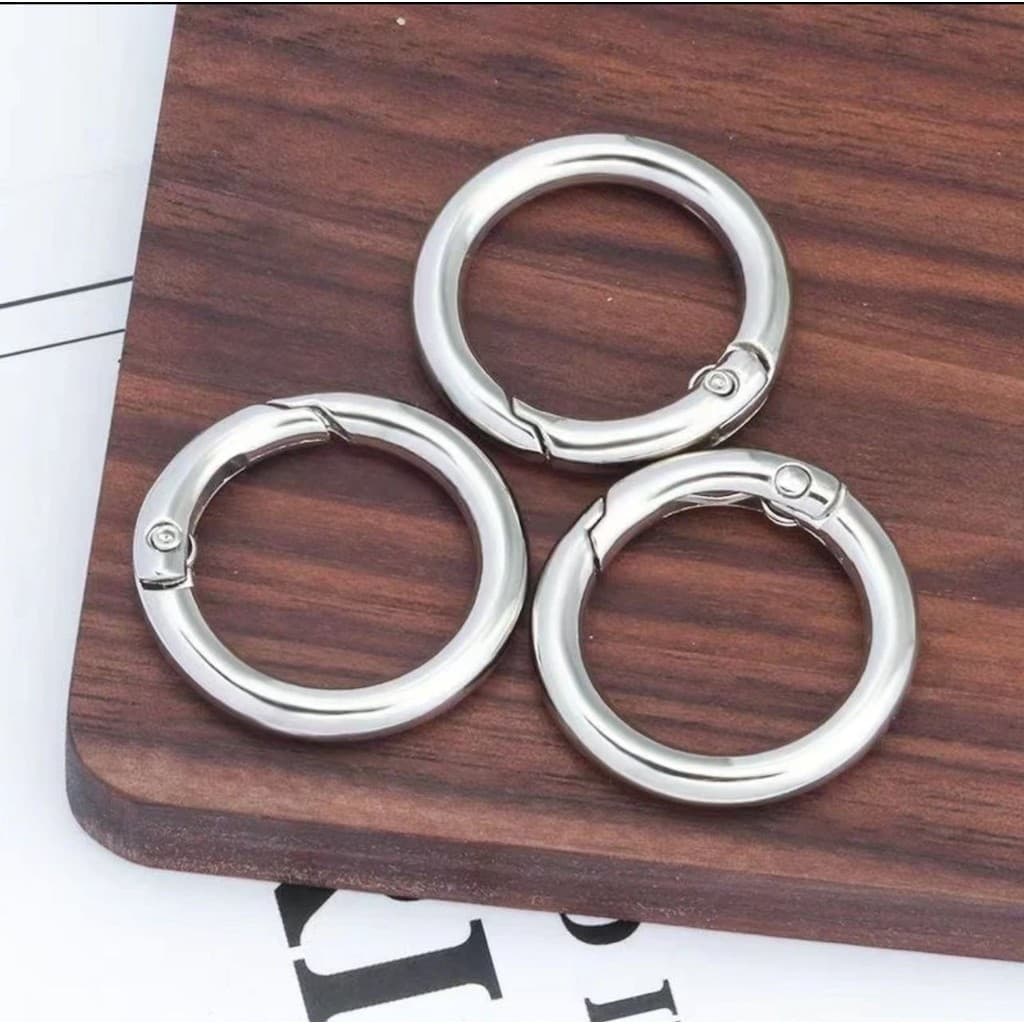 Kit Mosquetão 10/50 Pçs Argola Articulado  2.5 Centímetros