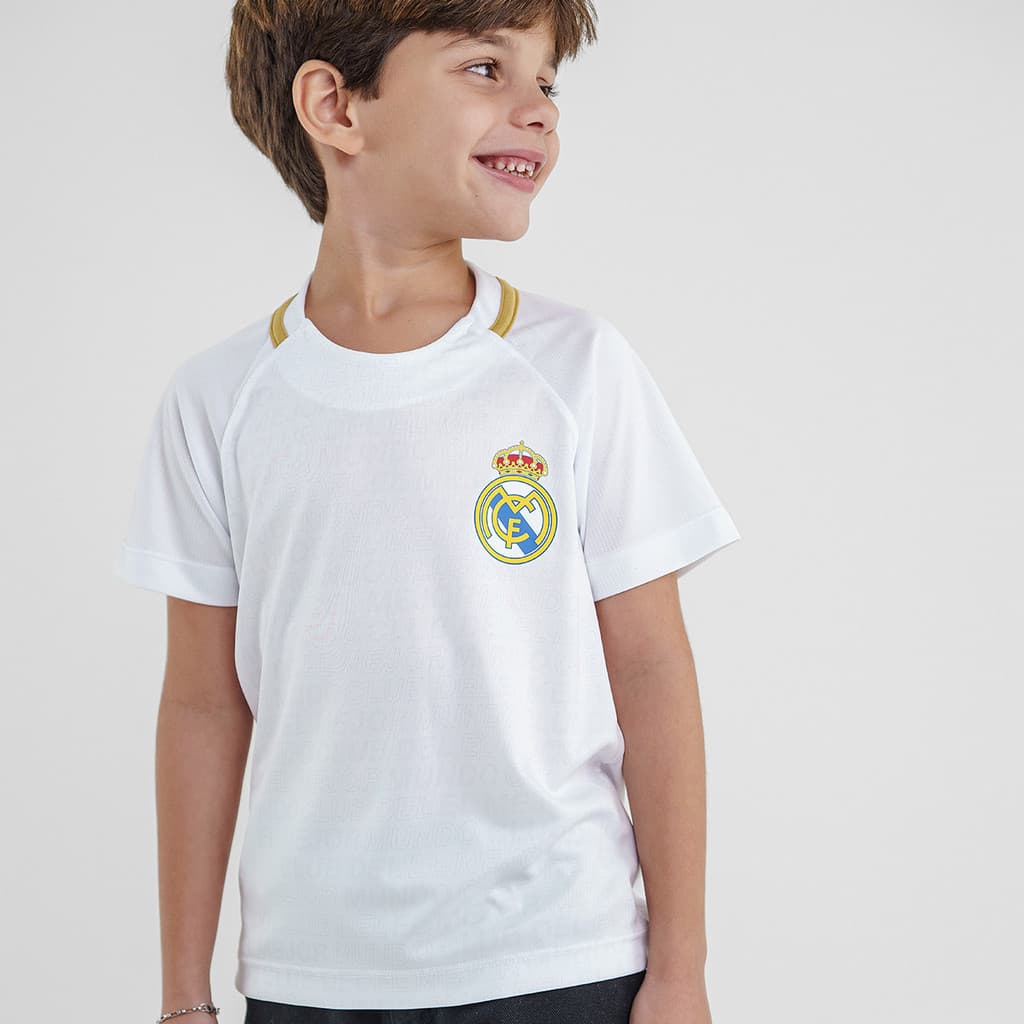 Camisa Real Madrid Merengue Infantil Juvenil Oficial