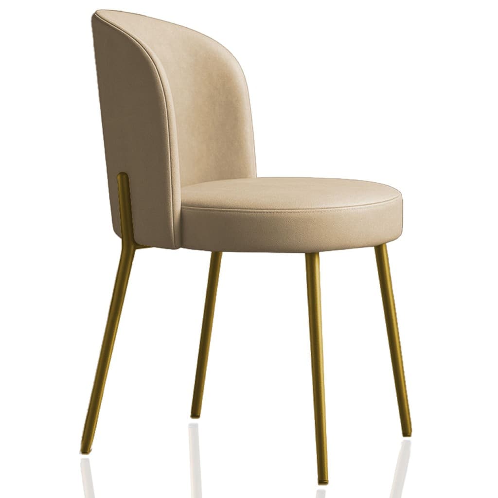 Cadeira para Sala de Jantar Decorativa Ayla Base Dourada Corvin