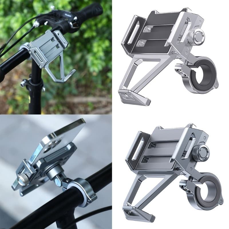 Li * Suporte Para Motocicleta, À Prova Choque, Rotação 360 Graus, Guidão Moto, Montado