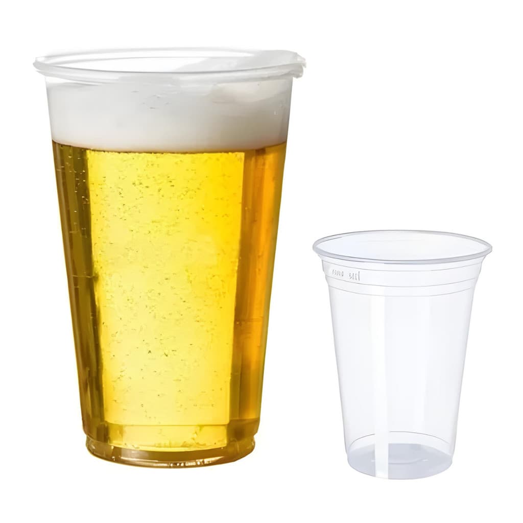 Copo Descartável Liso para Chopp PP 330/550/770ml – Pacote 100 Unidades Alta Resistência