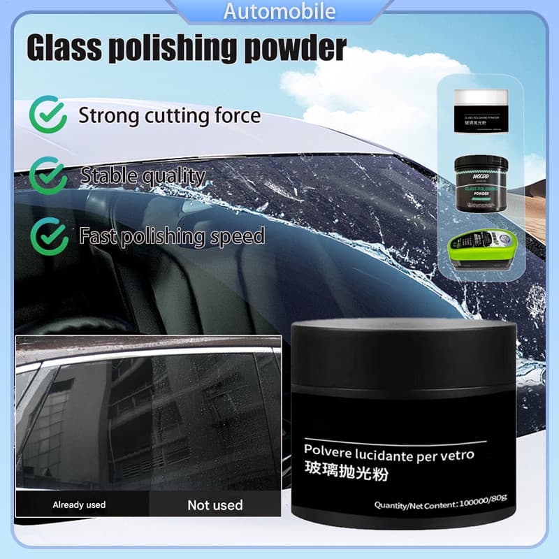 Pó Polonês de Vidro Arranhões De Vidro Pó Para Janela De Carro 80g Reparo Automotivo Melhorar A Clareza Da Visão 