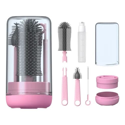 Kit de Escovas de Silicone 4 em 1 para Limpeza de Copo Garrafa – Portátil