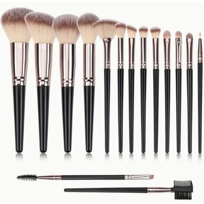 Kit 3/10/15/18/20 Pincéis de Maquiagem Premium para Olhos e Rosto – Toque Suave e Aplicação Precisa