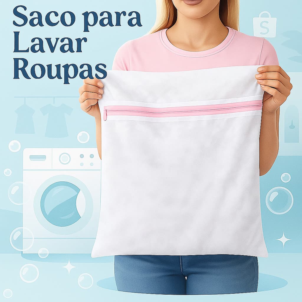 Kit Saco para Lavar Roupas na Máquina Saquinho Protetor Roupas Delicadas Lingerie | 2 3 6 Unidades