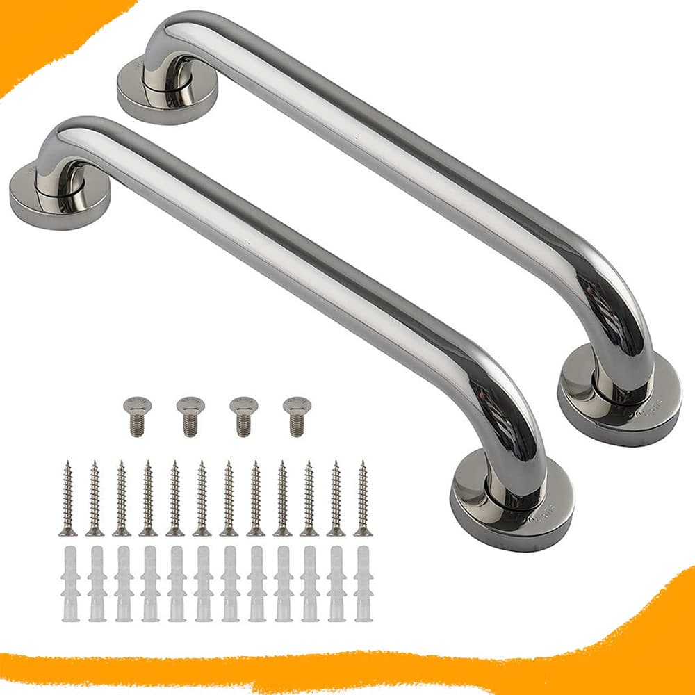 2 Peças Barra de Apoio para Banheiro Idoso, Aço Inoxidável 304, Barra de Segurança para Banheiro, Barra de Apoio