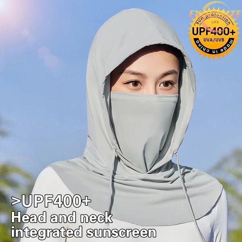 [EL] UPF 50 + Balaclava Homens Mulheres Máscara Facial Proteção Solar/UV Respirável Longo Capas De Pescoço De Seda Gelo 