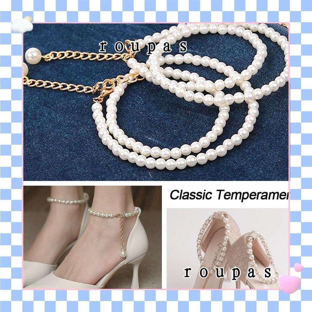 ROUPAS Calçados De Salto Alto Cintas Jóias De Festa Ajustáveis Decorações Corrente De Tornozelo Antiderrapante