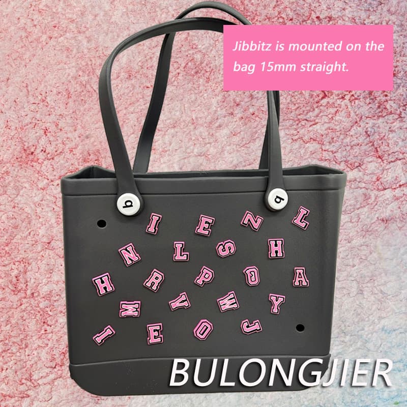 Letras Rosa De 16 Mm (Material De PVC) 15 Adequadas Para Bolsa Com Furo 12 Sapatos , Todos Os Itens Vêm Botão Na Parte T