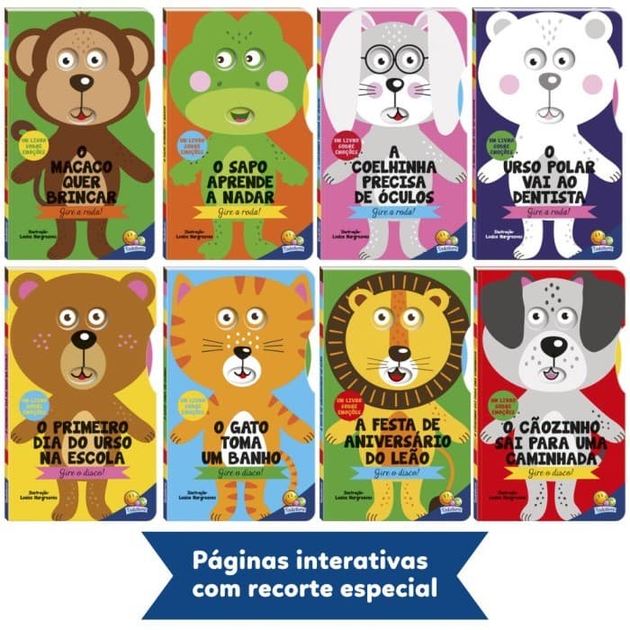 Coleção Gire o Disco até 8 Livros sobre Emoções a sua escolha. Idade 3+