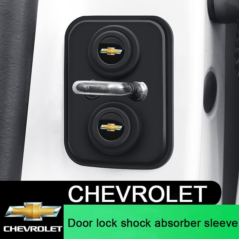 1/4 Unidades Chevrolet Silicone Tampa De Proteção Da Fechadura Porta Do Carro Amortecedor Acessórios Silenciosos Para Co