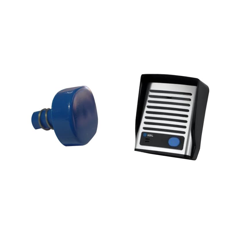 Botão Azul Video Porteiro Classic + Mola Hdl