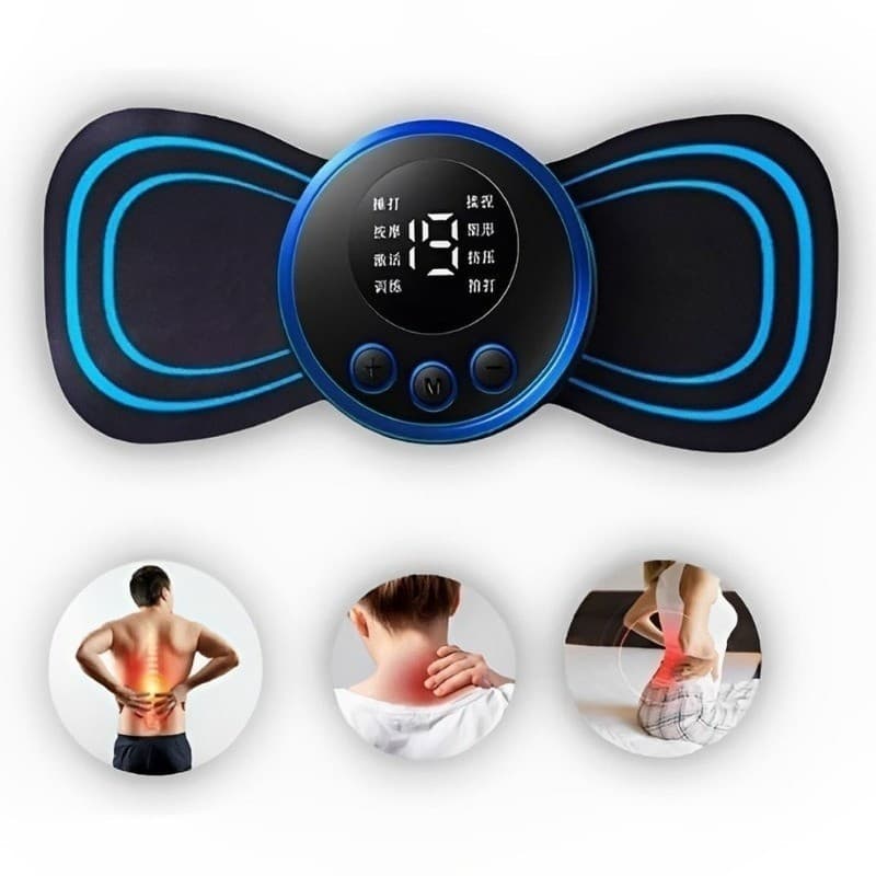 Mini Massageador Portátil Aparelho Elétrico Recarregável  Fisioterapia Relaxamento Corporal Cor Azul