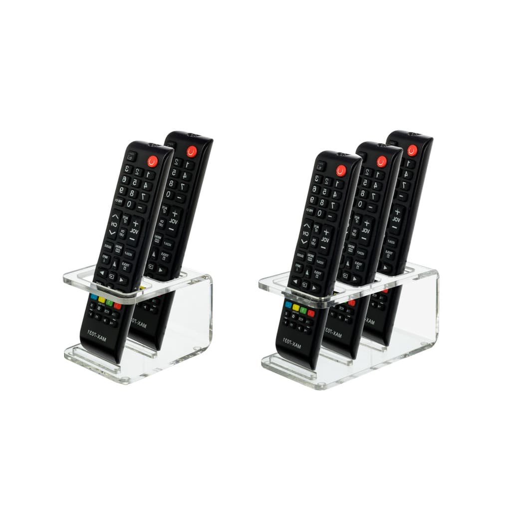Suporte Controle Remotos com 3 ou 2 Divisórias em Acrílico Sala Organizadora