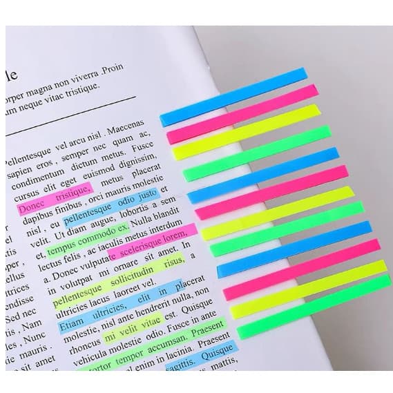 Marca Texto Adesivo Fina Em Fita Kit 1/3/5 Cartelas 140x5mm - Cartela 160 Fitas